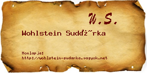 Wohlstein Sudárka névjegykártya